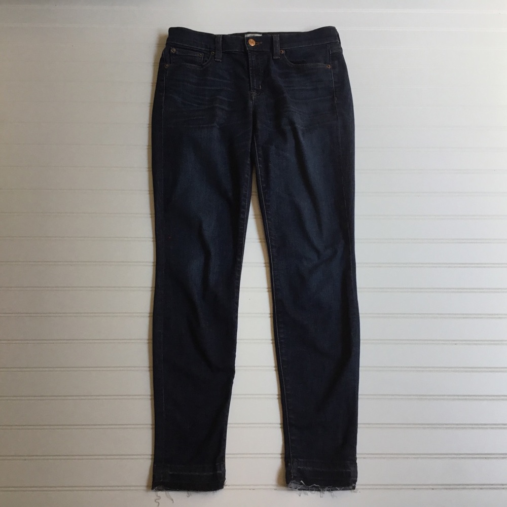 J. Crew Toothpick Skinny Ankle Frayed Hem Jeans - Picture 3 of 8